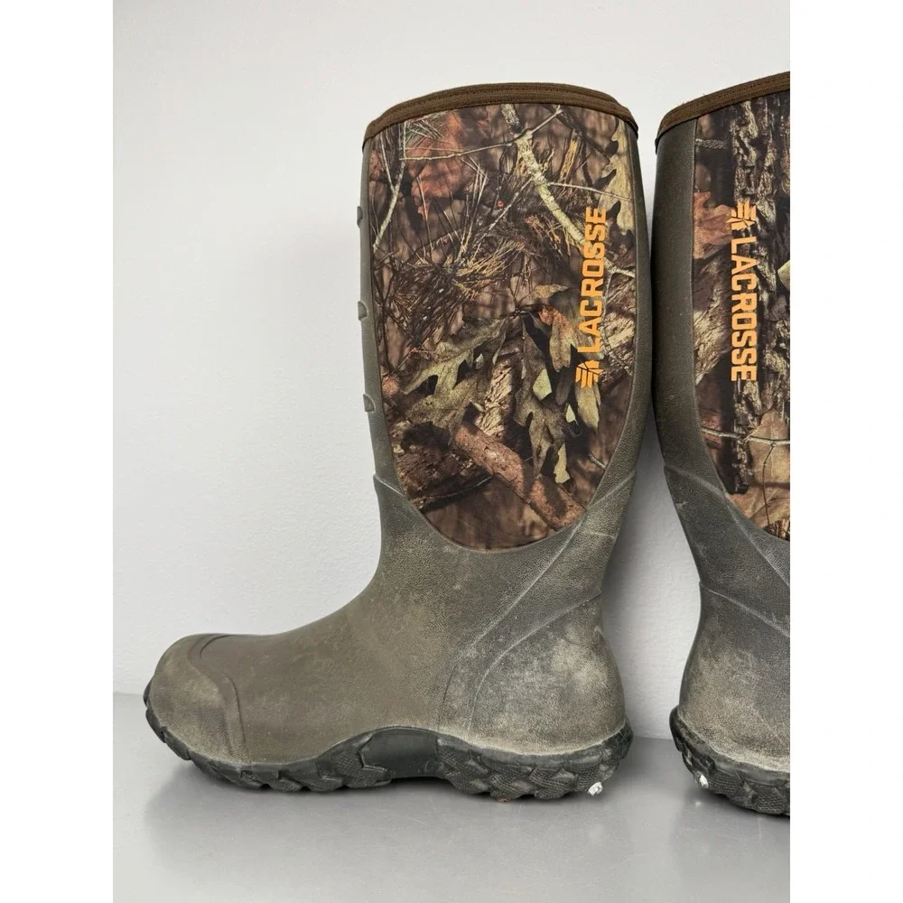 Lacrosse Rubber Hunting Boots Mens 12 Alpha Lite Camo‎ Waterproof Gray Work 16